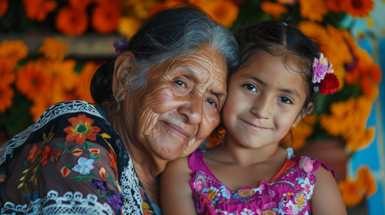 grandma and granddaughter